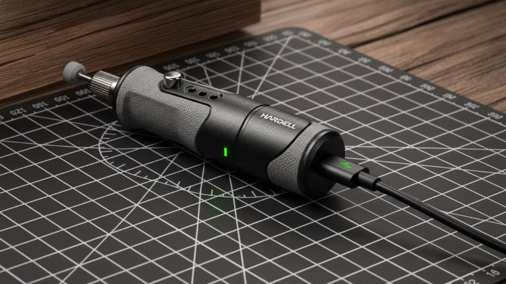 Battery charging via Type-C cable on HARDELL tool